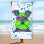 Preview: Badehandtuch Fido – Popart-Hundemotiv, 75x165 cm, 100 % Polyester, weich & schnelltrocknend
